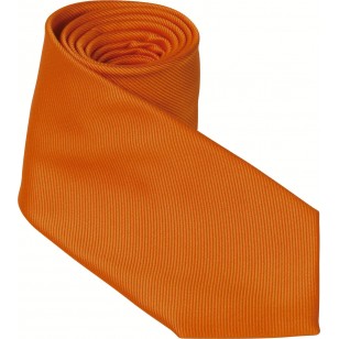 Corbata 100% microfibra jacquard naranja